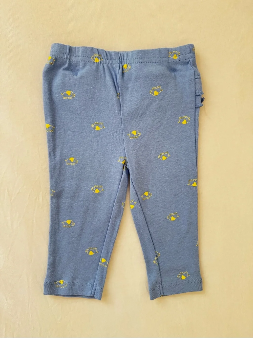 Child of Mine Yellow, White & Blue Elephant 3-Piece Baby Outfit - 3-6 months